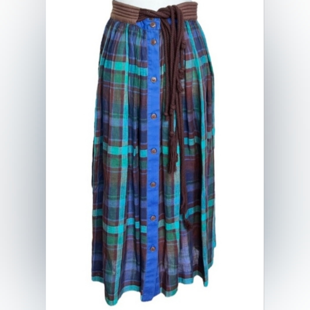 Escada Vintage Plaid Skirt, New